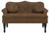 vidaXL Sitzbank mit Kissen Braun 120,5x65x75 cm Wildleder-Optik (372149)