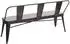Mendler 3er HWC-H10 Esszimmerbank 153x80x56 cm Chesterfield Industrial schwarz-grau