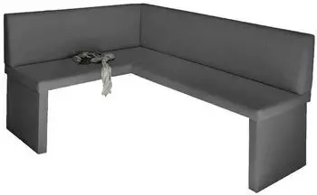 Fun Möbel Eckbank/Küchenbank 196x142 cm -ROBIN XL R -Kunstleder Grau