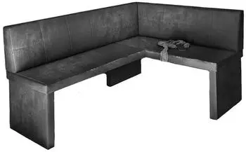Fun Möbel Eckbank/Küchenbank 168x128 cm -ROBIN L -Vintage Schwarz
