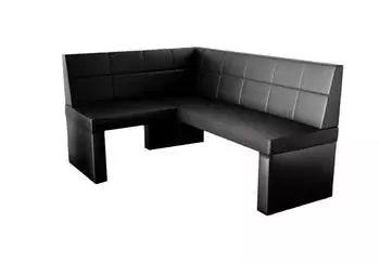 Fun Möbel Eckbank/Küchenbank 196x142 cm BLAKE XL R Kunstleder Madryt Schwarz