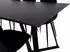 ebuy24 MarinaBLBL Esstisch schwarz + 6 Polar Stühle Velour schwarz (60-GR20665)