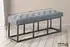CLP Sitzbank Amun 120 cm Schwarz Gestell - Stoff dunkelgrau - 151988056