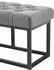 CLP Sitzbank Amun 120 cm Schwarz Gestell - Stoff dunkelgrau - 151988056