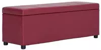 vidaXL Bank mit Staufach 116 cm Weinrot Kunstleder