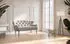 Cavadore 2-Sitzer Küchensofa Amba 153x97x87 cm Mikrofaser Hellgrau