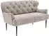 Cavadore 2-Sitzer Küchensofa Amba 153x97x87 cm Mikrofaser Hellgrau