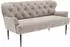 Cavadore 2,5-Sitzer Küchensofa Amba 173x97x87 cm Mikrofaser Hellgrau