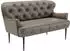 Cavadore 2-Sitzer Küchensofa Amba 153x97x87 cm Mikrofaser Graubraun