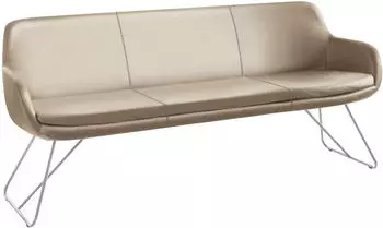 Musterring Sitzbank Tavia Sand Echtleder Rindleder 180x87x65 cm