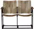 vidaXL 2-Sitzer-Bank Massivholz Mango und Stahl (244954)