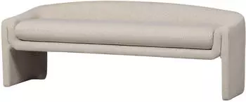 Woood BePureHome Essbank Retro Esstischbank Polsterbank Zone Beige 160