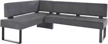 Home Affaire Eckbank Oliver mit Metallgestell K&uuml;chenbank verschiedene Bez&uuml;ge Cord Esszimmerbank OTTOs Choice grau 180 cm x 89 cm x 140 cm