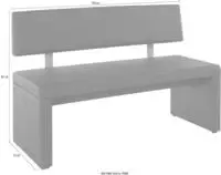 OTTO home Sitzbank "Charissa" mit Lehne, Breite 140, 160 oder 180 cm