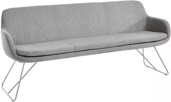 Musterring Essbank Tavia Schlittengestell in drei Ausf&uuml;hrungen Breite 180 200 oder 220 cm silver Edelstahl silver 180 cm x 87 cm x 66 cm