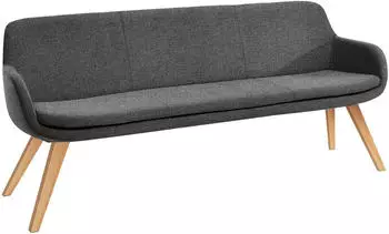 Musterring Essbank Tavia Stativgestell aus Eiche bianco massiv Breite 180 200 oder 220 cm anthrazit anthrazit 180 cm x 87 cm x 66 cm