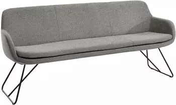 Musterring Tavia Essbank Schlittengestell 180cm Taupe/Schwarz 100% PES (63461536-0)