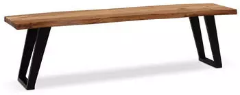 Wohnling Esszimmerbank Akazie Massivholz Baumkante 140x40x45cm (WL7.302)