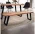 Wohnling Esszimmerbank Akazie Massivholz Baumkante 140x40x45cm (WL7.302)