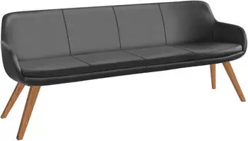 Musterring Tavia Essbank Stativgestell Wildeiche massiv, dunkelgrau, 220cm (85997159-0)