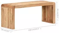 vidaXL Bank 110x38x46 cm Massivholz Akazie