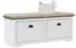 vidaXL Flurbank BODO Weiß und Braun 114x40x45cm
