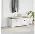 vidaXL Flurbank BODO Weiß und Braun 114x40x45cm