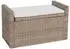 MCW Genua Sitzbank mit Stauraum, Rattan, Kissen, 88cm, kubugrau (Genua)