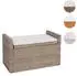 MCW Genua Sitzbank mit Stauraum, Rattan, Kissen, 88cm, kubugrau (Genua)