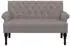 vidaXL Sitzbank mit Rückenlehne Stoff Taupe 120x62x75,5cm (372125)
