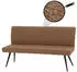 MCW Sitzbank K16 Bouclé Rückenlehne Metall 160cm, braun (MCW-K16)