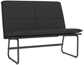 vidaXL Sitzbank Schwarz 100x75x76 cm Kunstleder