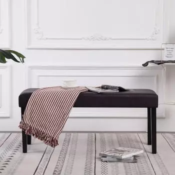 vidaXL Sitzbank 106 cm Braun Kunstleder - 281310