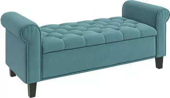 HomCom Polsterbank 126x48,5x47 cm gr&uuml;n (838-407V01GN)