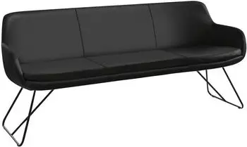 Musterring Essbank Tavia Schlittengestell in drei Ausf&uuml;hrungen Breite 180 200 oder 220 cm schwarz schwarz schwarz 180 cm x 87 cm x 66 cm