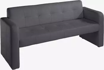 exxpo Sitzbank Barista K&uuml;chensofa kompakte Stellma&szlig;e Sitzh&ouml;he 49cm mit R&uuml;ckenlehne anthrazit
