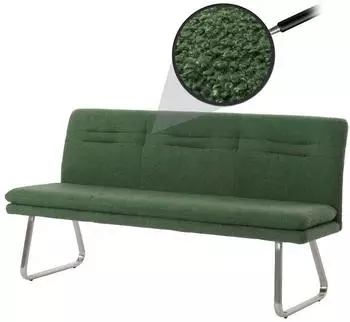 MCW Sitzbank MCW-H70 Boucl&eacute; Edelstahl geb&uuml;rstet 180cm, Gr&uuml;n (94043)