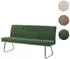 MCW Sitzbank MCW-H70 Bouclé Edelstahl gebürstet 180cm, Grün (94043)