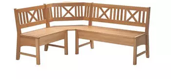 58 auf'm Kessel Eckbank Deborah 177x224x87 cm massiv Buche lackiert (12147-177224) natur