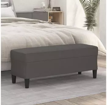 vidaXL Sitzbank Kunstleder Grau 100x35x41cm (349418)