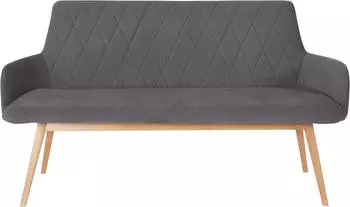Home Affaire Brest Sitzbank gepolstert Rautensteppung 160cm grau (20508935-0)
