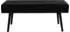 House Nordic Skiby Sitzbank Schwarzer Samt, Schwarze Beine, 100x35x44cm
