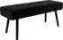 House Nordic Skiby Sitzbank Schwarzer Samt, Schwarze Beine, 100x35x44cm