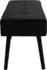 House Nordic Skiby Sitzbank Schwarzer Samt, Schwarze Beine, 100x35x44cm