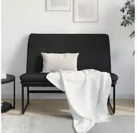 vidaXL Sitzbank Schwarz 100x75x76 cm Stoff