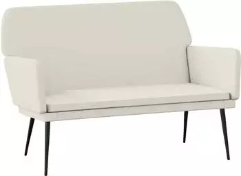 vidaXL Sitzbank Creme 108x79x79 cm Samt
