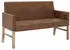 vidaXL Sitzbank mit Armlehnen Wildleder-Optik 140 cm Braun