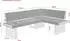 Hela Eckbank/Sitzecke Linn 200x140x83 cm Webstoff Braun - Holzdekor Eiche