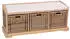 Mendler Sitztuhe Bienne mit 3 Körben Kubu-Rattan-Geflecht 112x46x37cm hell