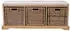 Mendler Sitztuhe Bienne mit 3 Körben Kubu-Rattan-Geflecht 112x46x37cm hell